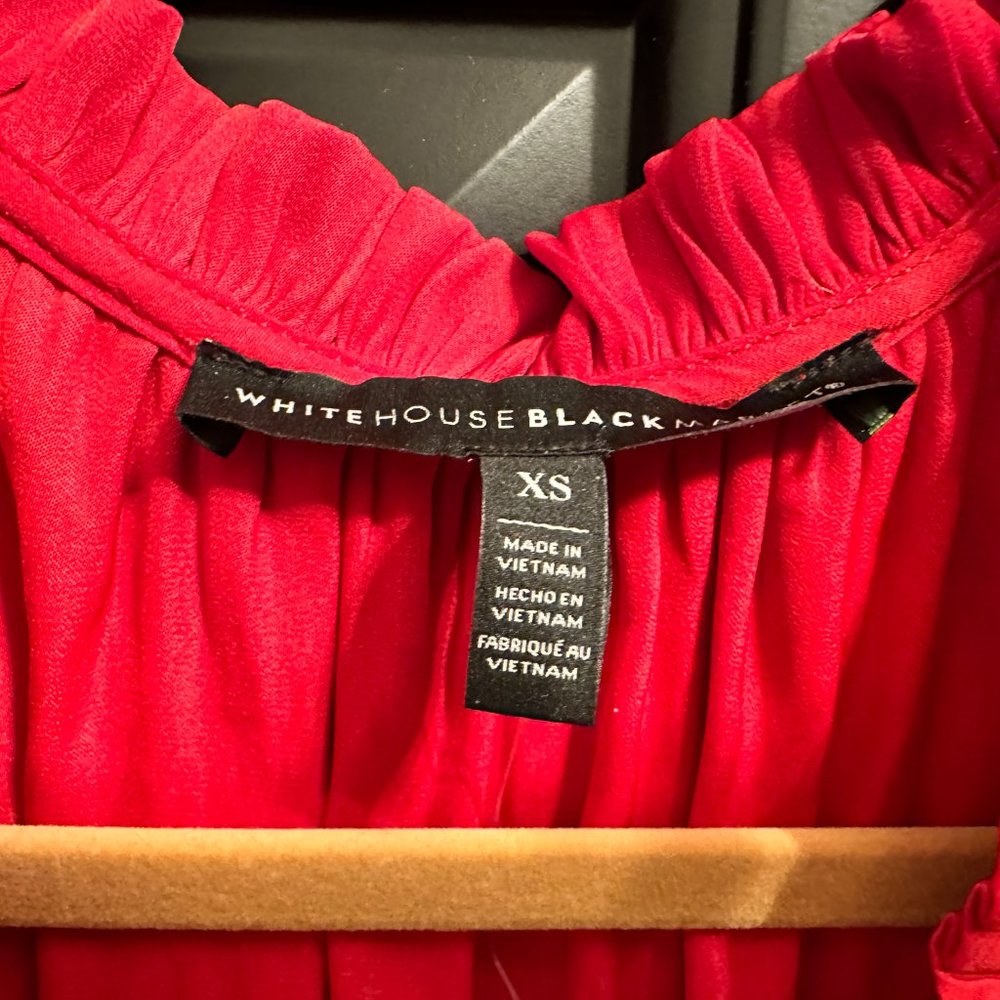 NWT WHBM Beautiful Red Lightweight Silky Dress Size X Small - Picture 4 of 14